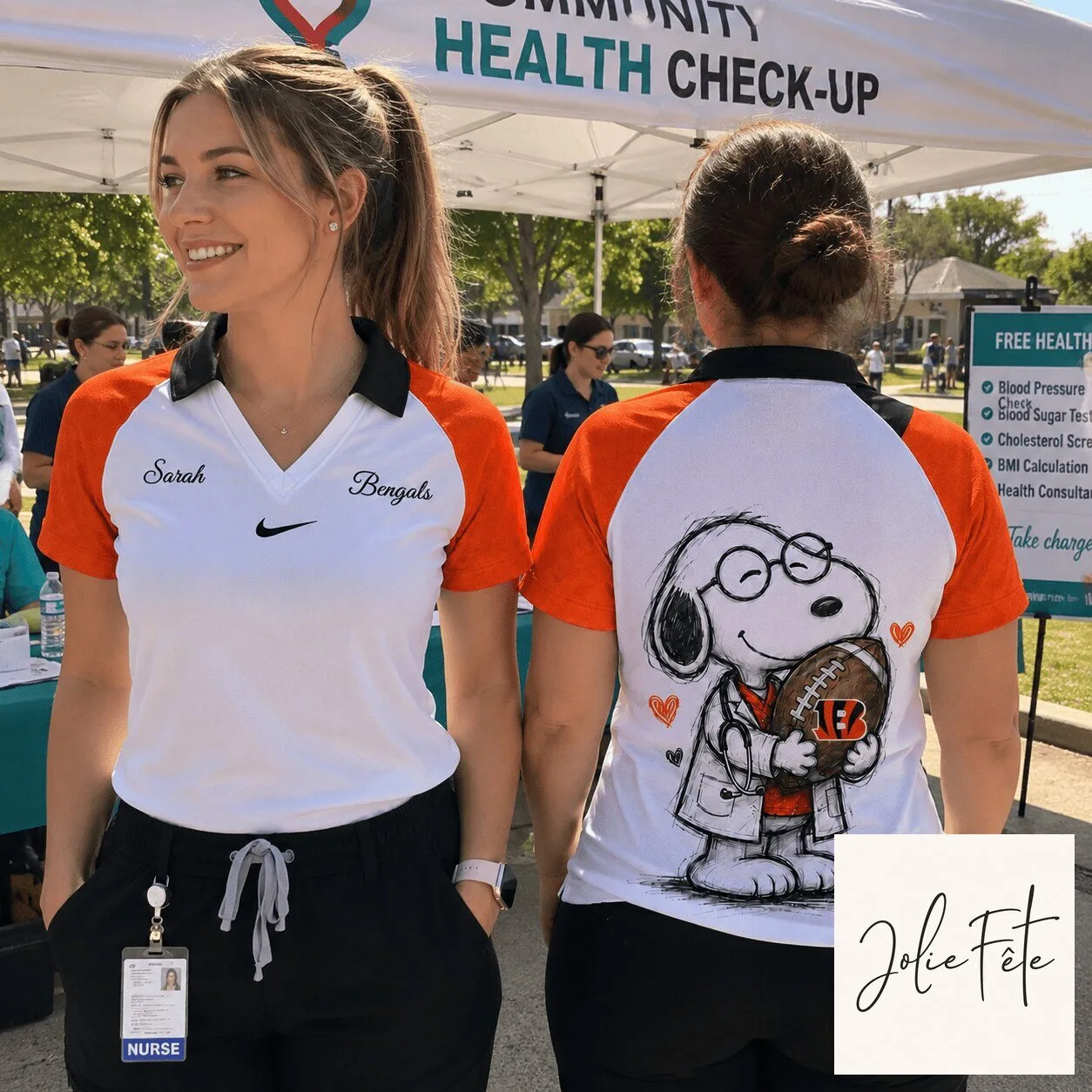 Cincinnati Bengals Snoopy Football Fan Women's Polo Shirt