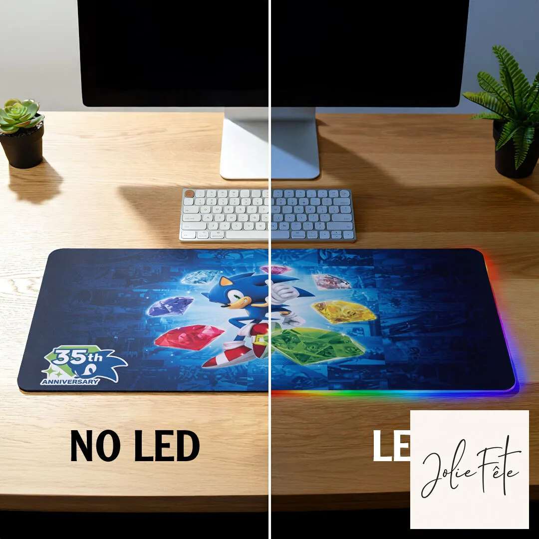 Sonic The Hedgehog Gaming Desk Mat, 35th Anniversary RGB Mouse Pad 13 Sonic The Hedgehog Gaming Desk Mat, 35th Anniversary RGB Mouse Pad