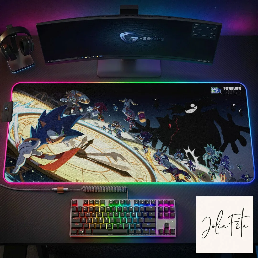 35th Anniversary Gaming Desk Mat featuring Sonic The Hedgehog