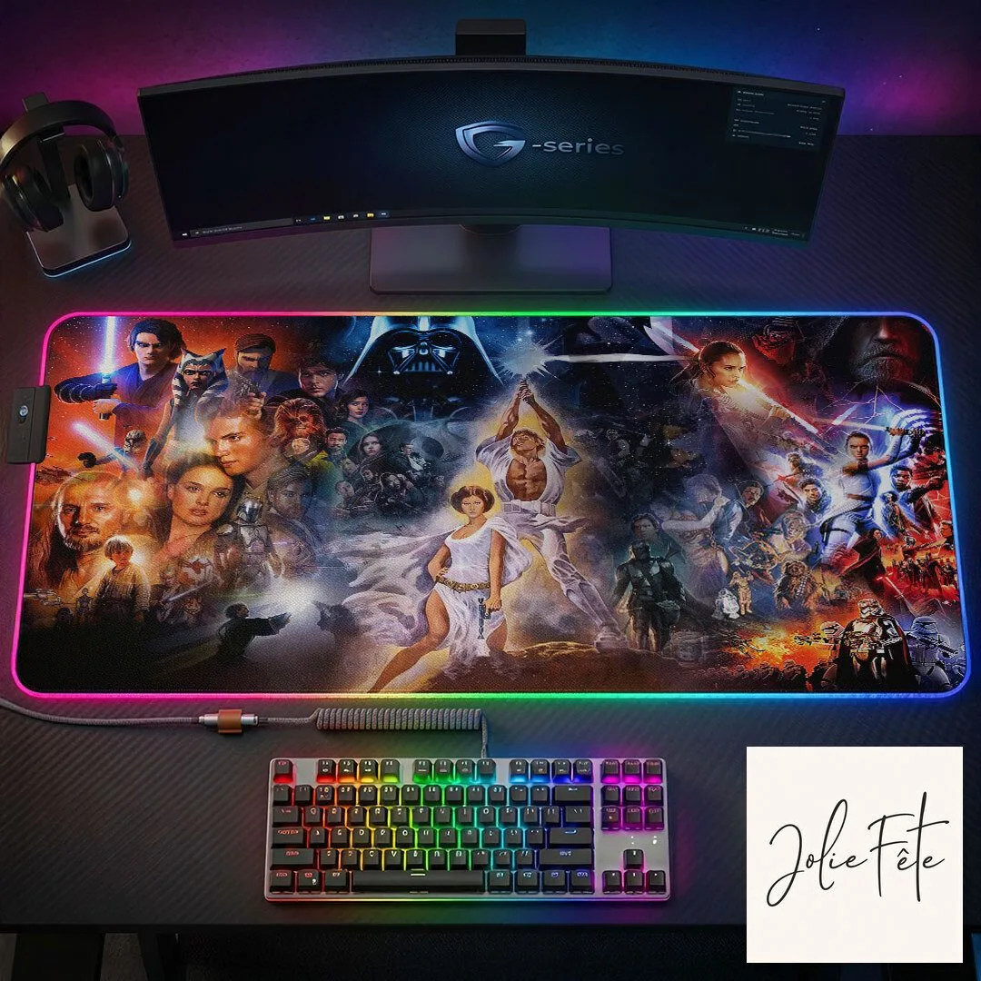 Star Wars Gaming Desk Mat, Custom LED Light Up Mouse Pad 6 Star Wars Gaming Desk Mat, Custom LED Light Up Mouse Pad