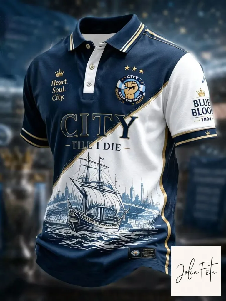 Man City Heart Soul City Till I Die Blue Blood 1894 Polo Shirt 25 Man City Heart Soul City Till I Die Blue Blood 1894 Polo Shirt