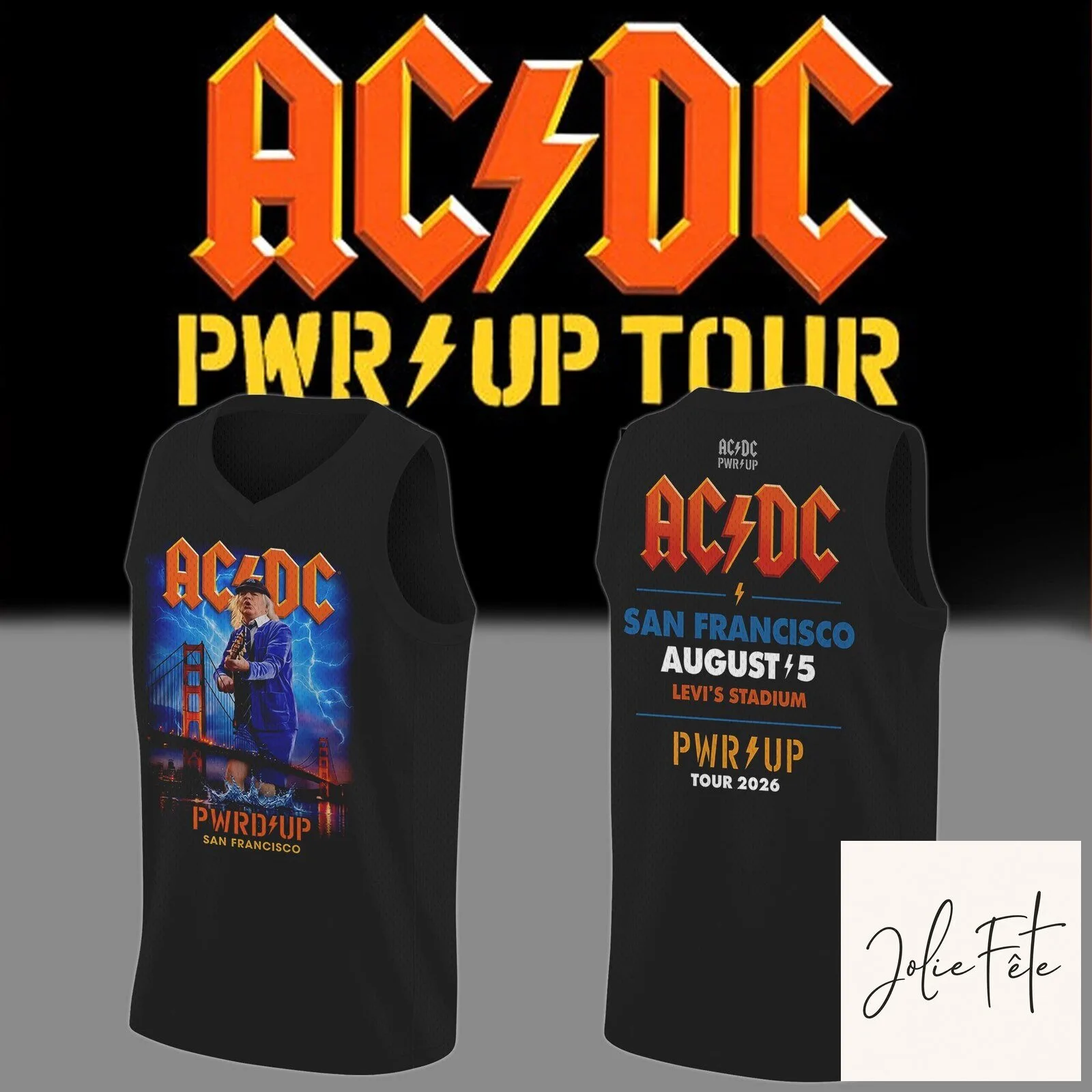 AC/DC Power Up Tour 2026 San Francisco Concert Event Tank Top