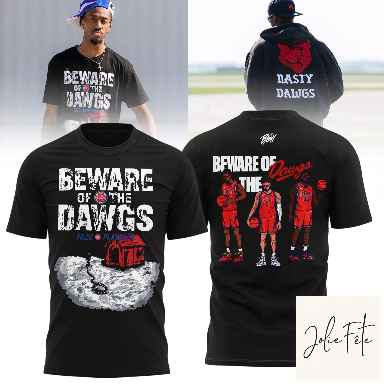 D.Pistons BEWARE OF THE DAWGS T-Shirt - Limited Edition 2 D.Pistons BEWARE OF THE DAWGS T-Shirt - Limited Edition