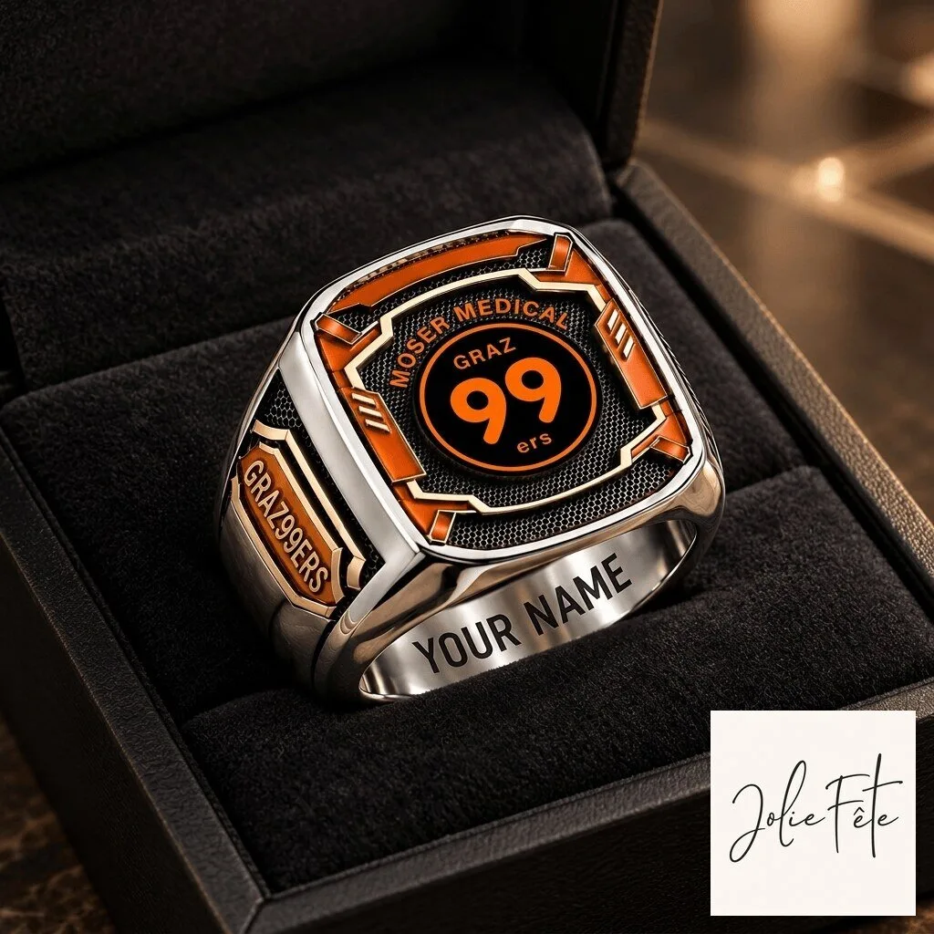 Moser Medical Graz 99ers ICEHL Custom Fan Ring with Your Name Engraved