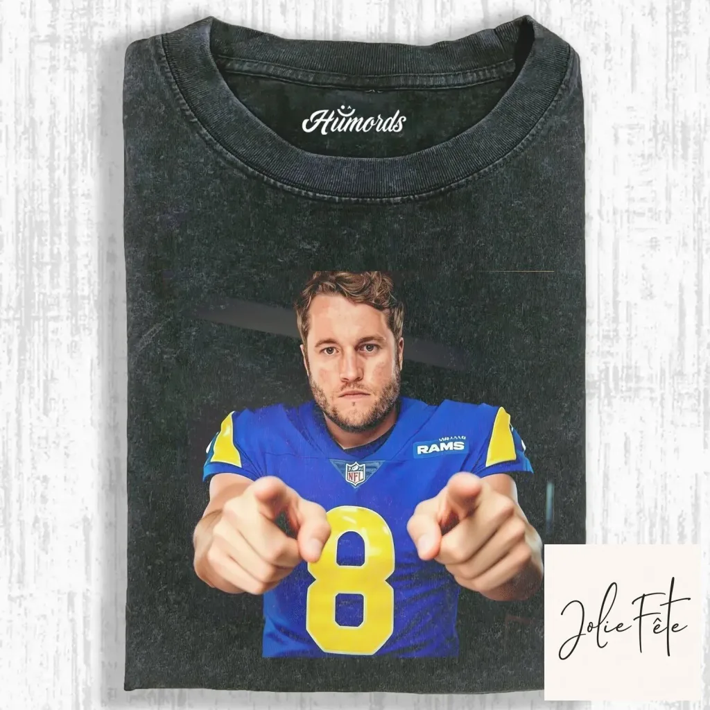 Matthew Stafford Los Angeles Rams Football Player Graphic T-Shirt Matthew Stafford Los Angeles Rams Football Player Graphic T-Shirt
