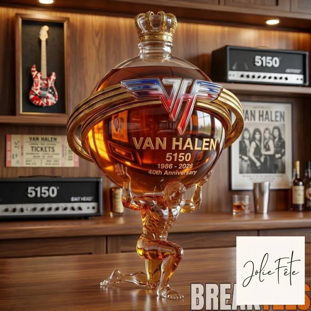 Van Halen 5150 40th Anniversary Atlas Collector's Whiskey Bottle 1 Van Halen 5150 40th Anniversary Atlas Collector's Whiskey Bottle