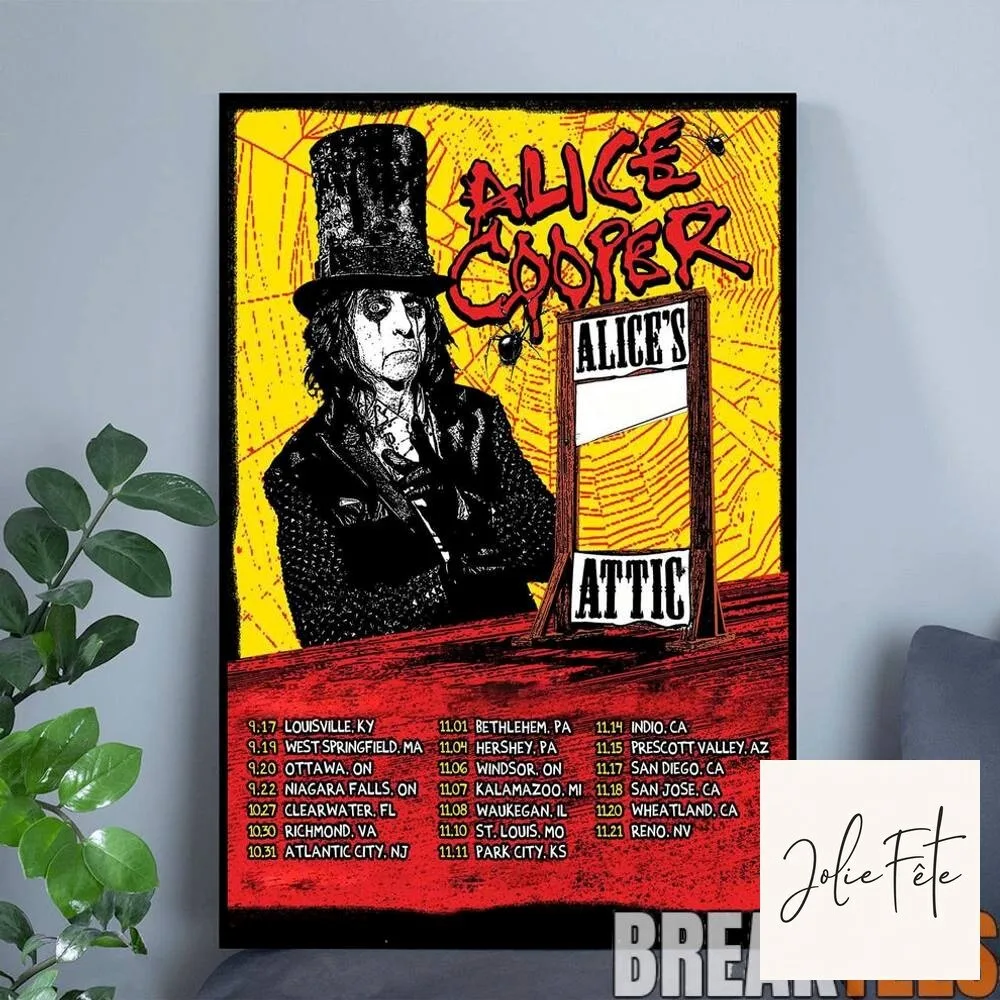 Alice Cooper Alice's Attic Tour 2026 Concert Dates Poster Wall Art 2 Alice Cooper Alice's Attic Tour 2026 Concert Dates Poster Wall Art