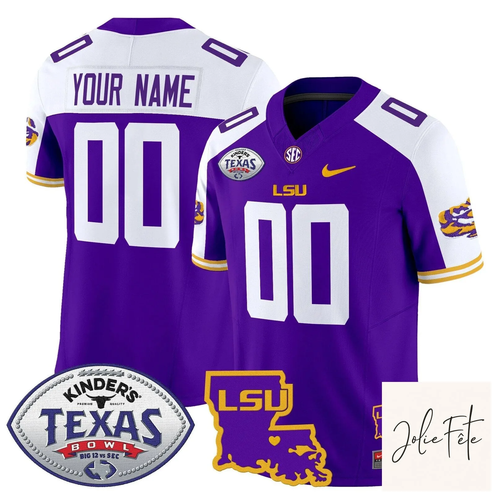 LSU Tigers 2024 Texas Bowl Football Jersey