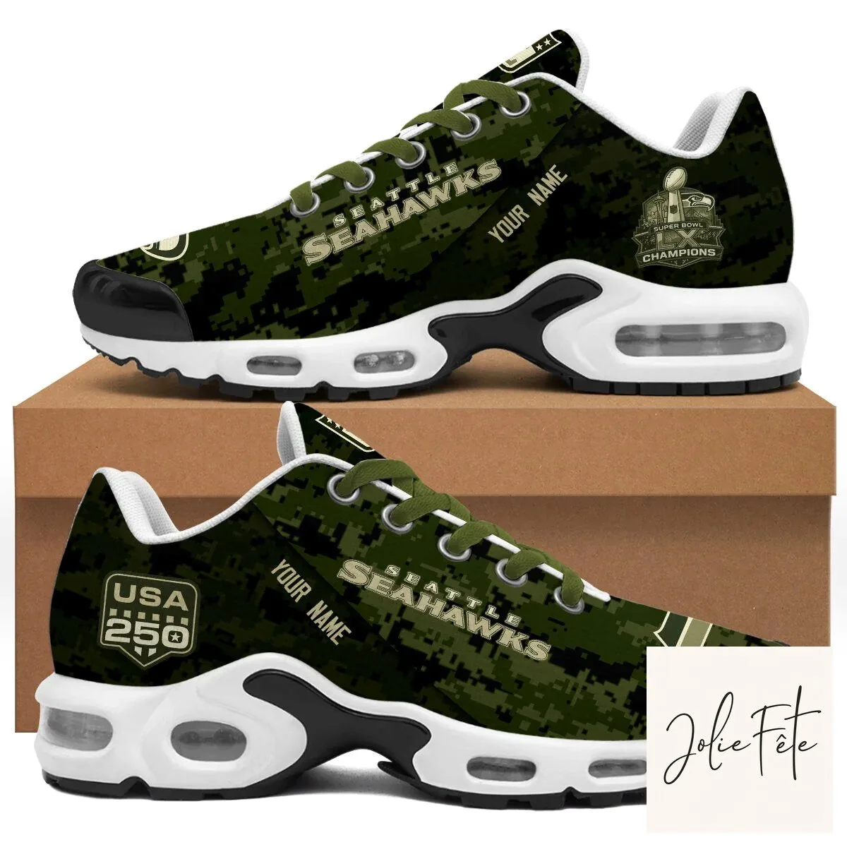 Seattle Seahawks Super Bowl Champions Salute to Service Customized Shoes