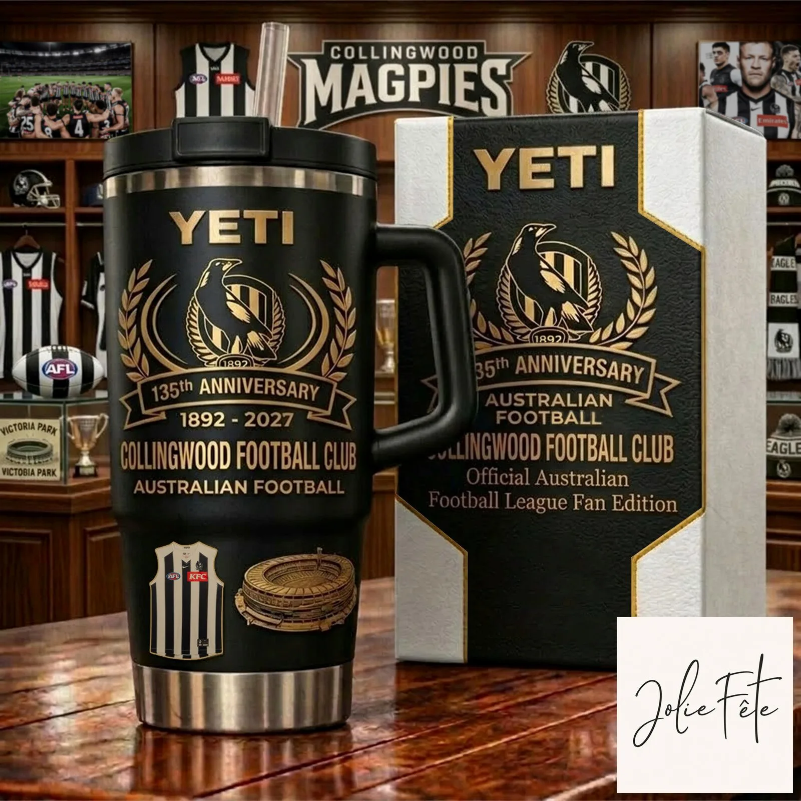 Collingwood Magpies 135th Anniversary Australian Football League Tumbler