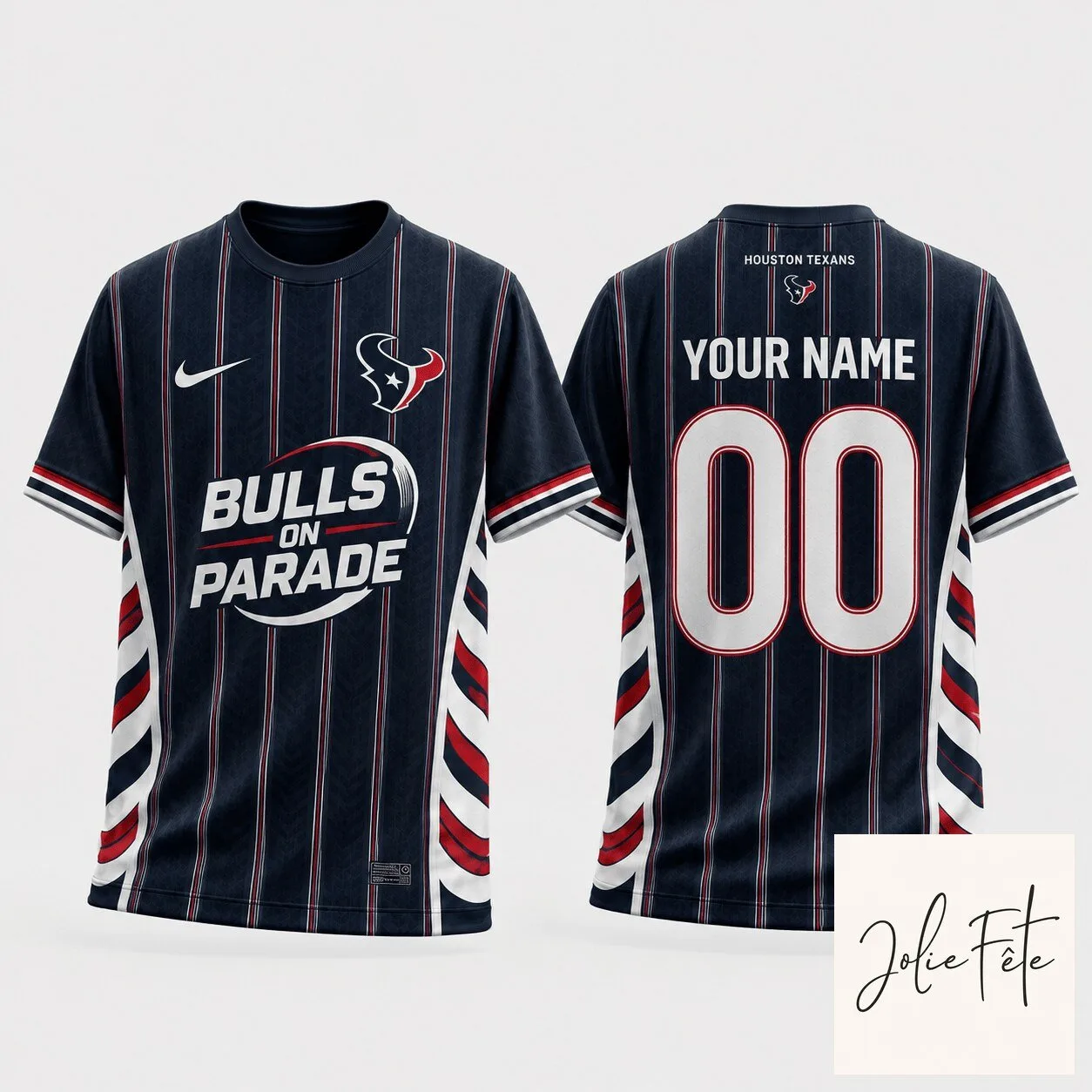 Houston Texans Football Personalized Bulls on Parade Team Jersey
