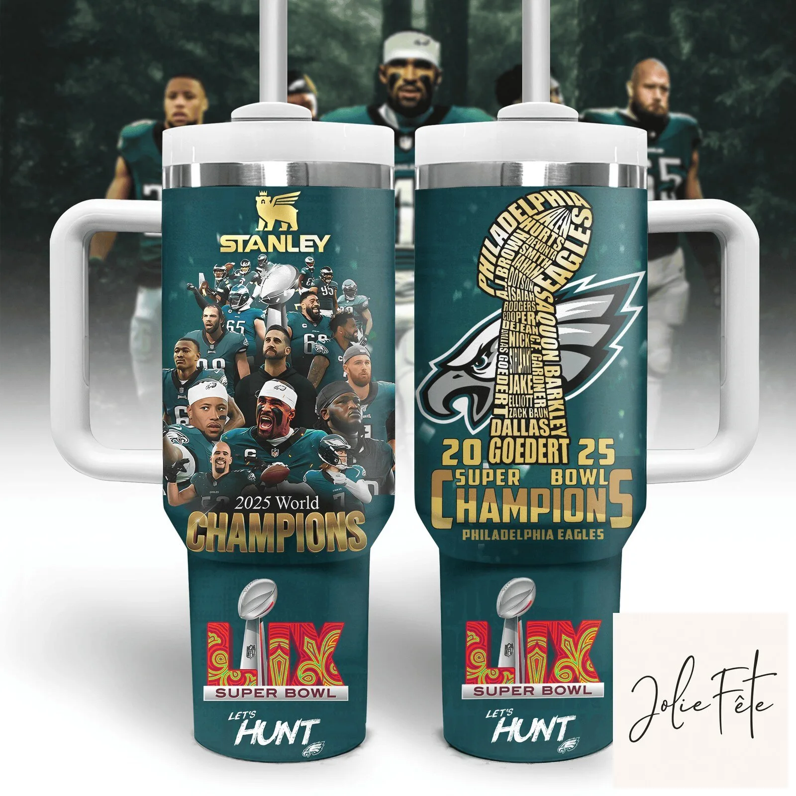Philadelphia Eagles Super Bowl Champions Stanley Tumbler with Handle
