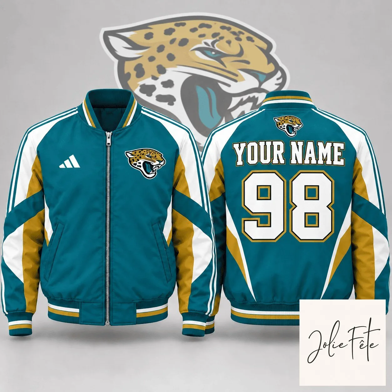 Jacksonville Jaguars NFL Football Team Personalized Bomber Jacket 2 Jacksonville Jaguars NFL Football Team Personalized Bomber Jacket