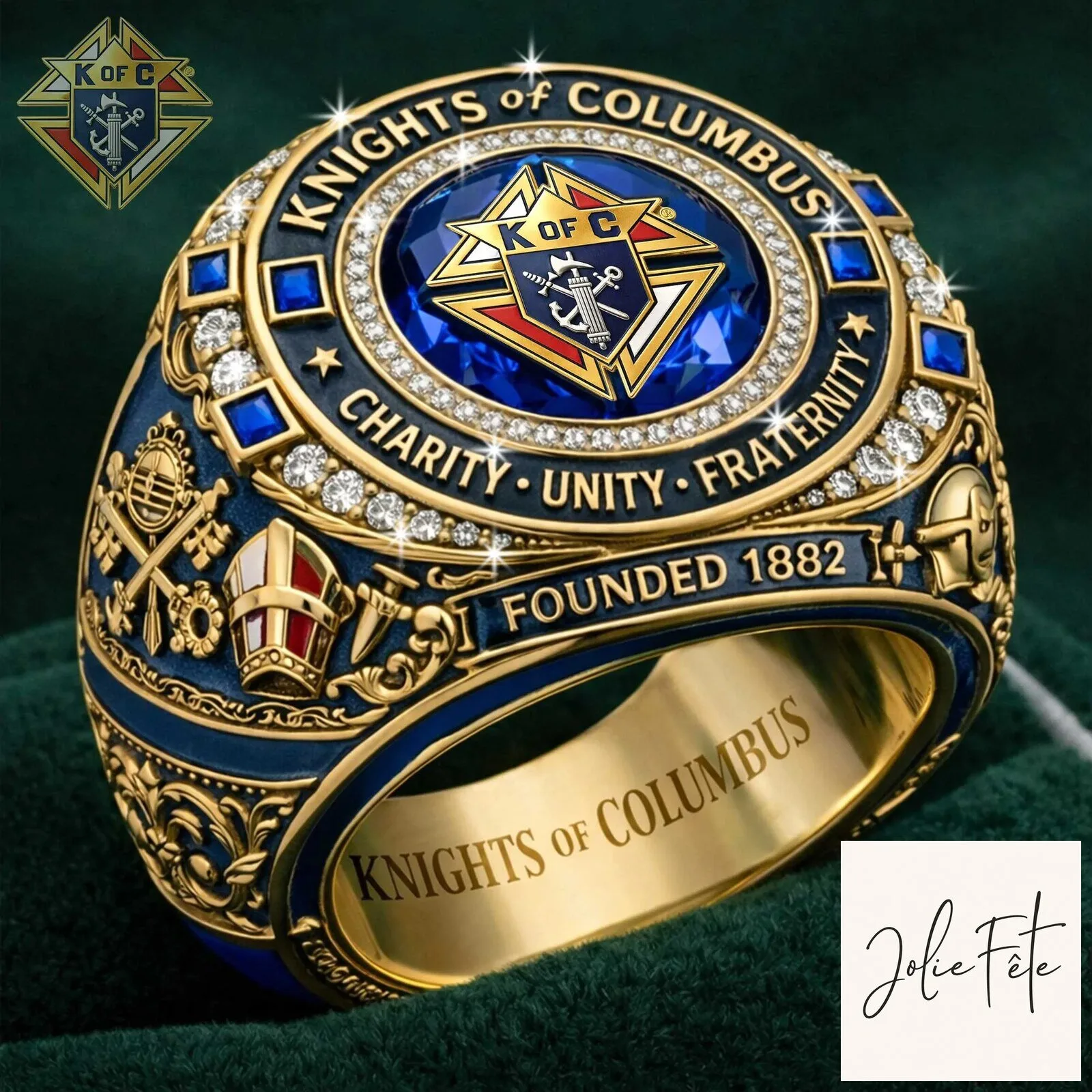 Knights of Columbus Founded 1882 Charity Unity Fraternity Ring