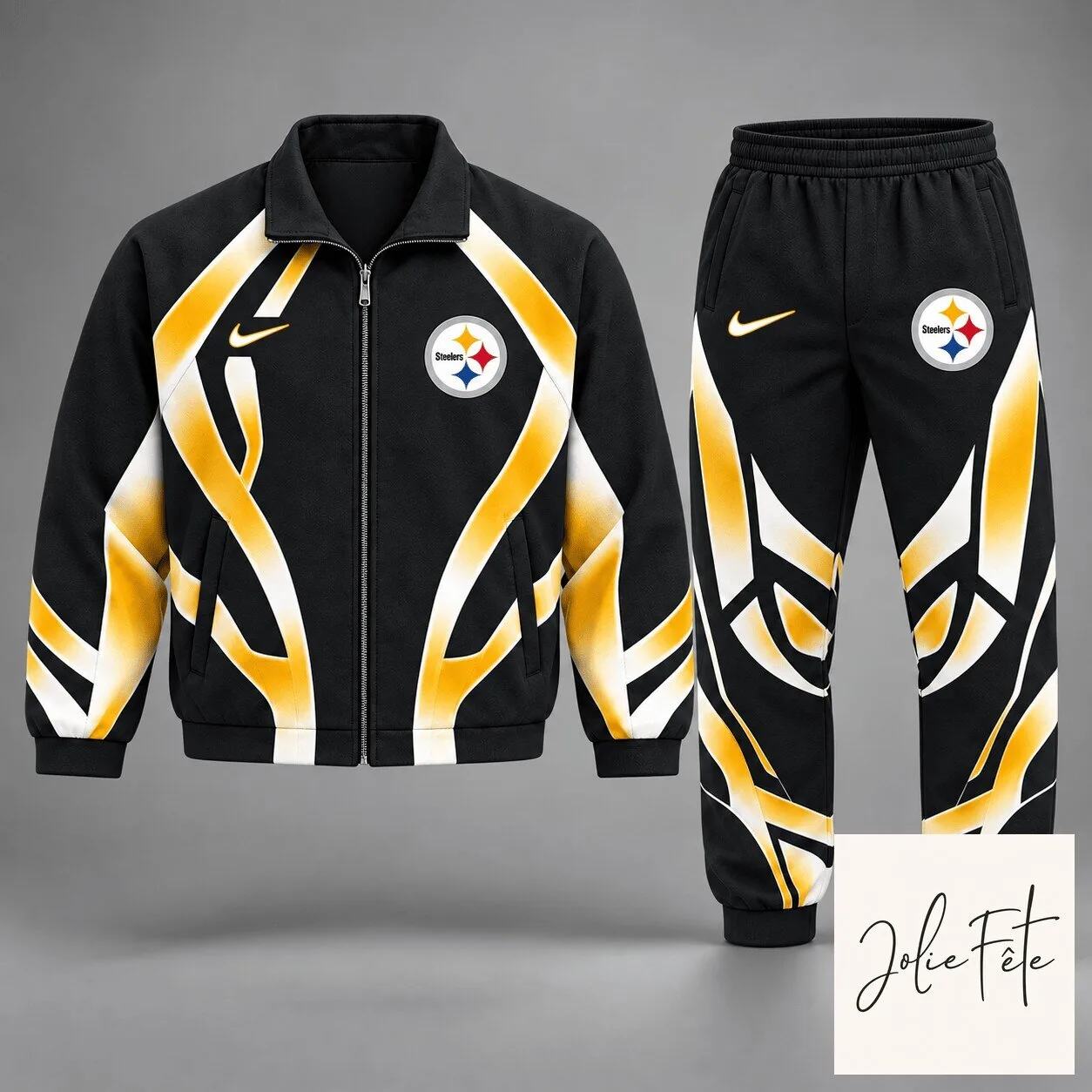 Pittsburgh Steelers NFL Football Team Graphic Full Zip Jacket and Pants Set