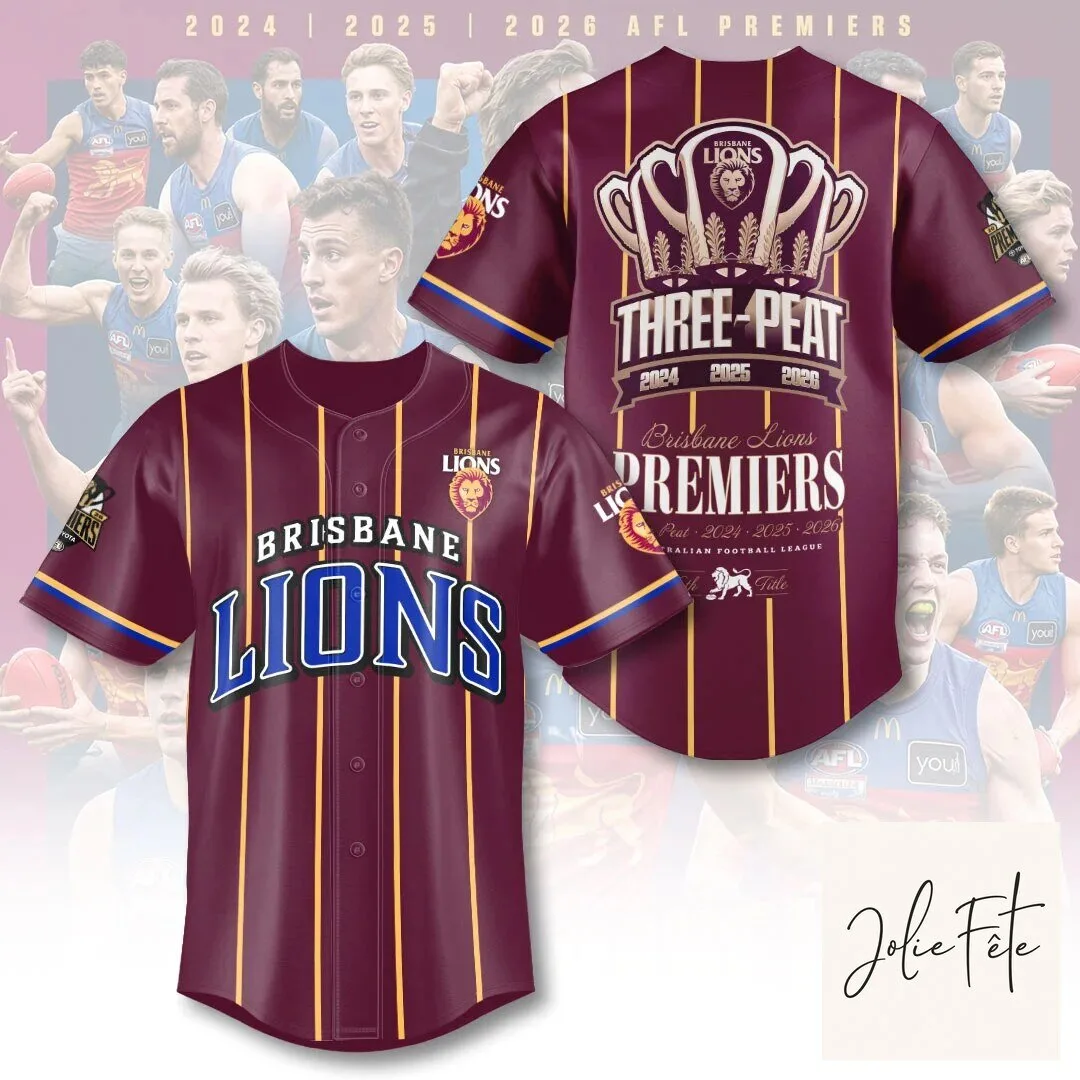 Australian Football League Jersey - Brisbane Lions Threepeat Premiers Edition