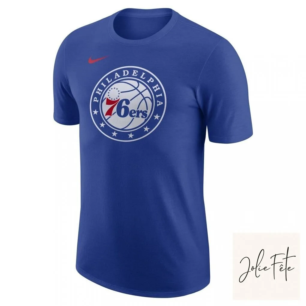 Philadelphia 76ers Royal Blue Basketball Logo T-Shirt 1 Philadelphia 76ers Royal Blue Basketball Logo T-Shirt