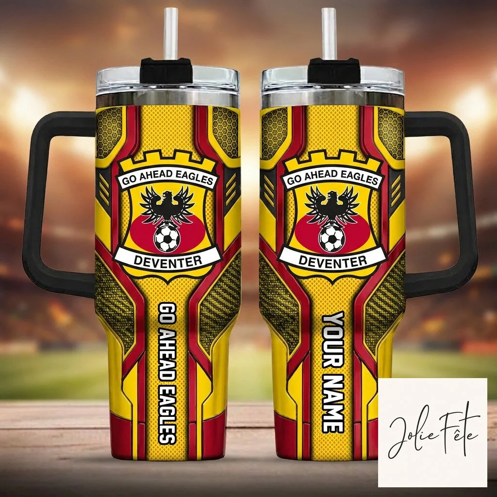 Go Ahead Eagles Deventer Football Club Insulated Handle Tumbler with Straw 2 Go Ahead Eagles Deventer Football Club Insulated Handle Tumbler with Straw