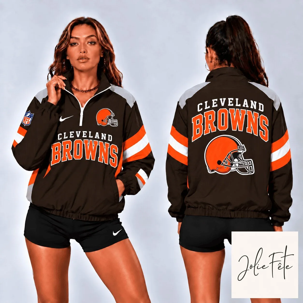 Cleveland Browns National Football League Retro Colorblock Zipper Jacket