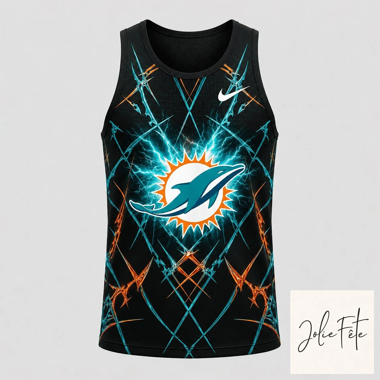 Miami Dolphins Dynamic Graphic Nike Logo Tank Top 1 Miami Dolphins Dynamic Graphic Nike Logo Tank Top