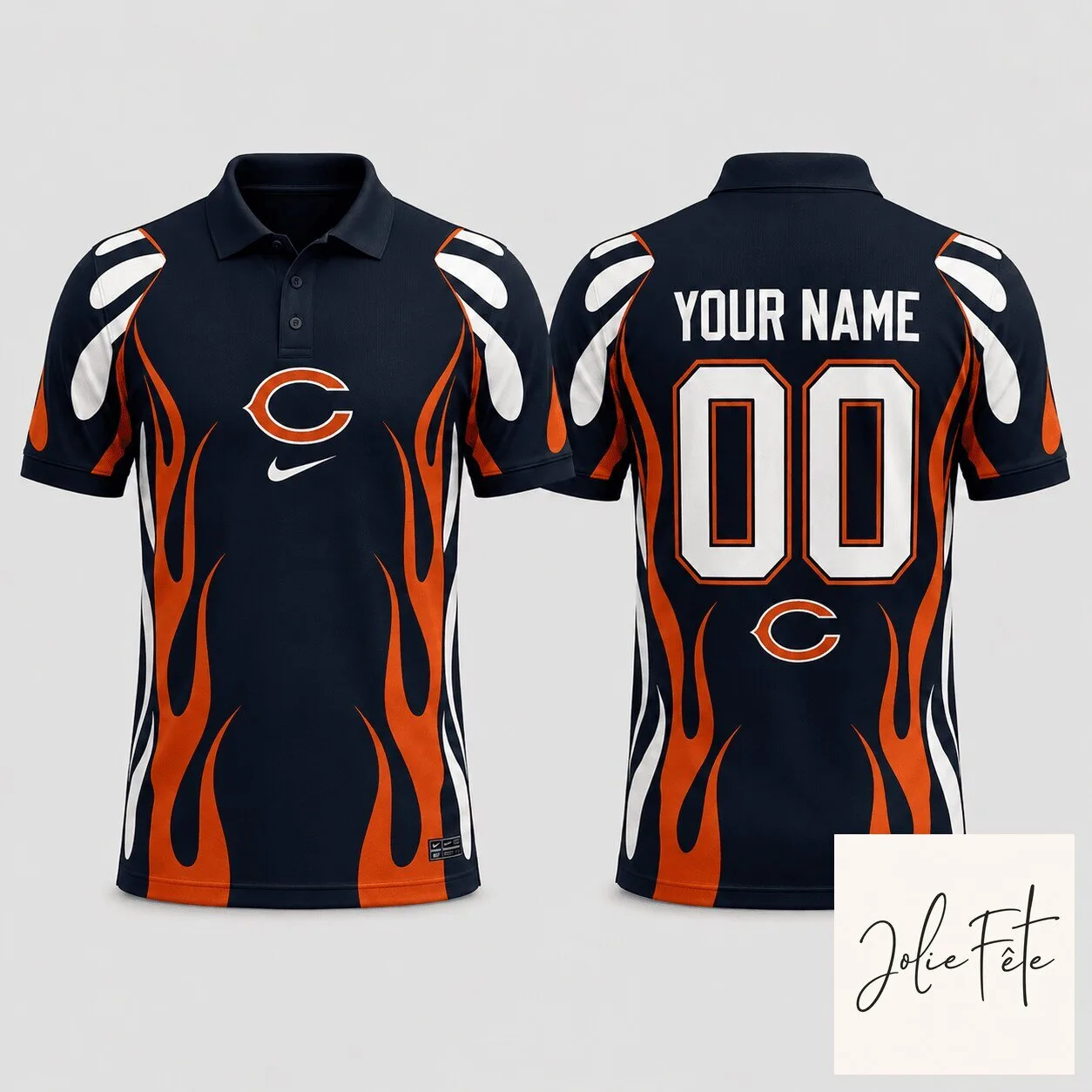 Chicago Bears Polo Shirt NFL Football Team Fan Apparel