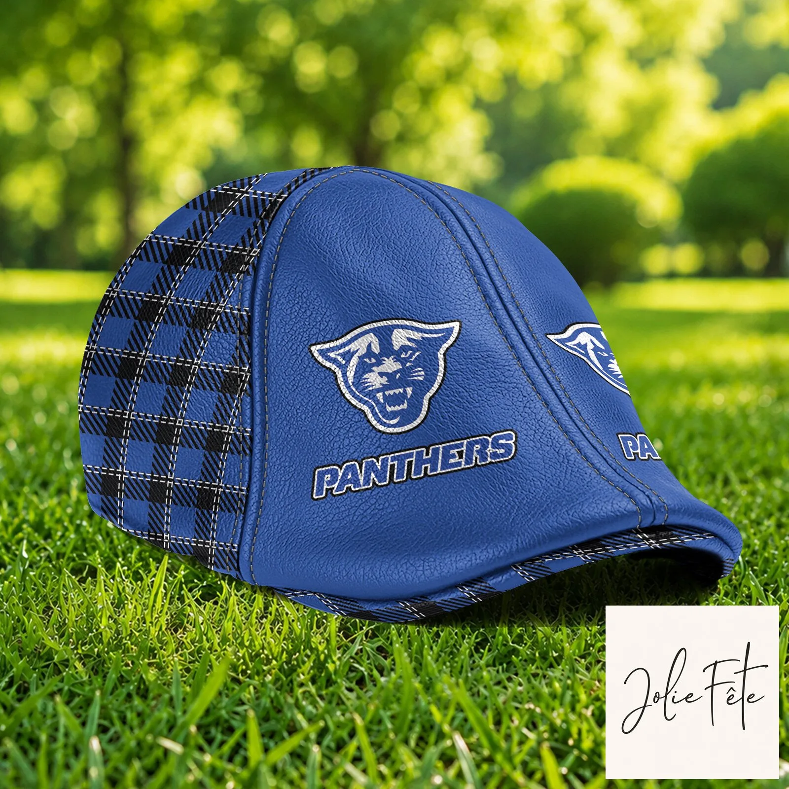 Georgia State Panthers Blue Plaid Custom Name Ivy Cap Flat Hat 9 Georgia State Panthers Blue Plaid Custom Name Ivy Cap Flat Hat