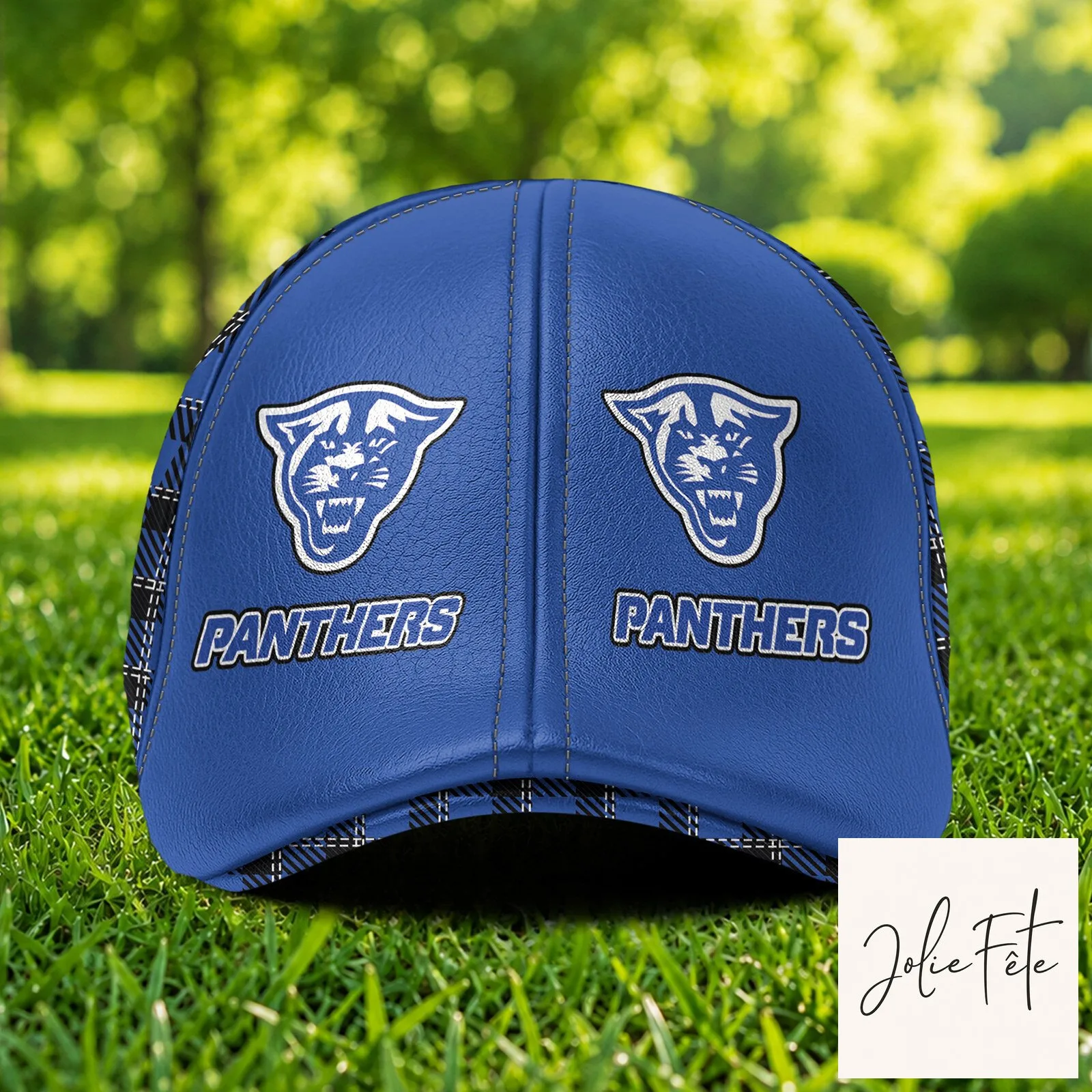 Georgia State Panthers Blue Plaid Custom Name Ivy Cap Flat Hat 10 Georgia State Panthers Blue Plaid Custom Name Ivy Cap Flat Hat