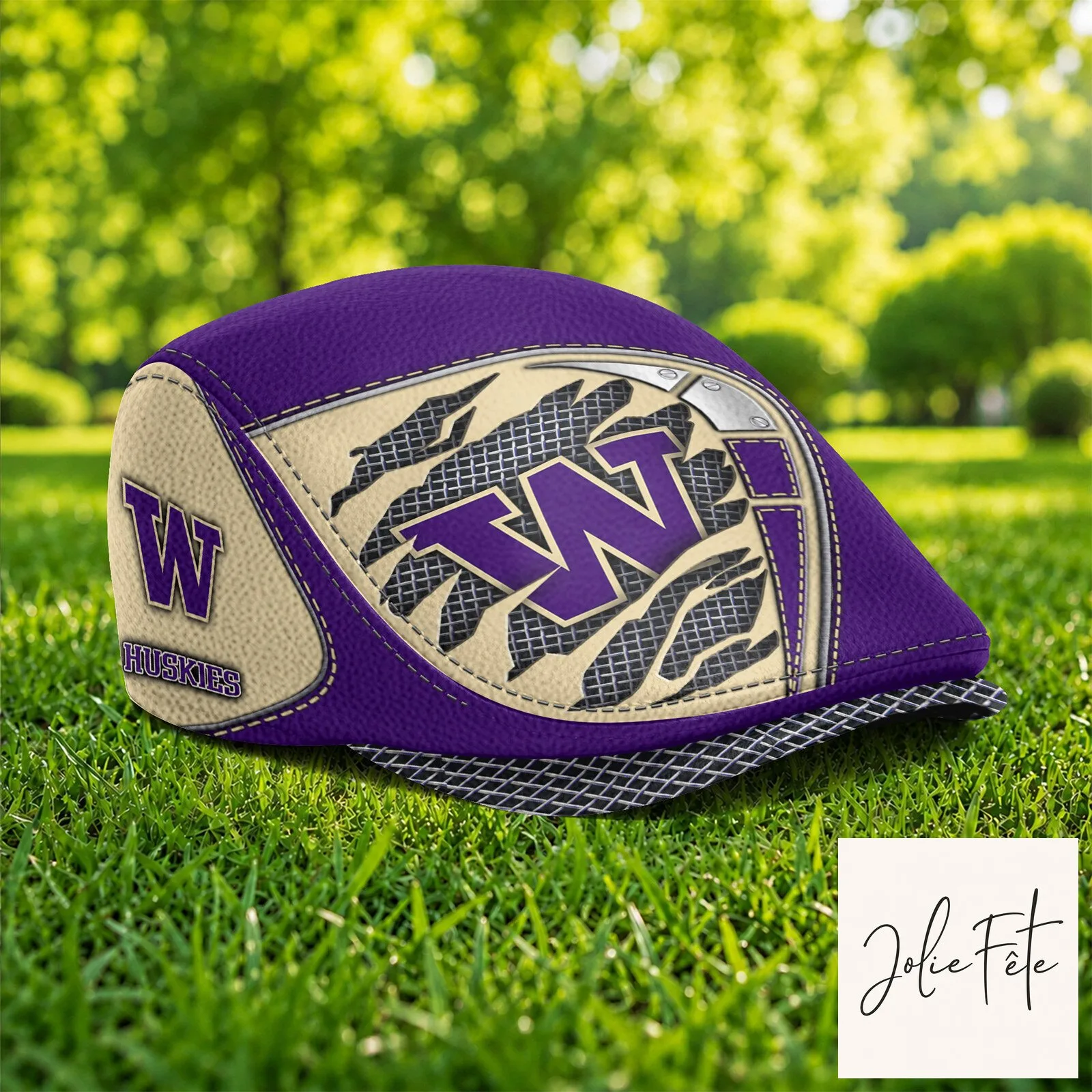 Washington Huskies NCAA Purple and Gold Flat Cap Hat 9 Washington Huskies NCAA Purple and Gold Flat Cap Hat