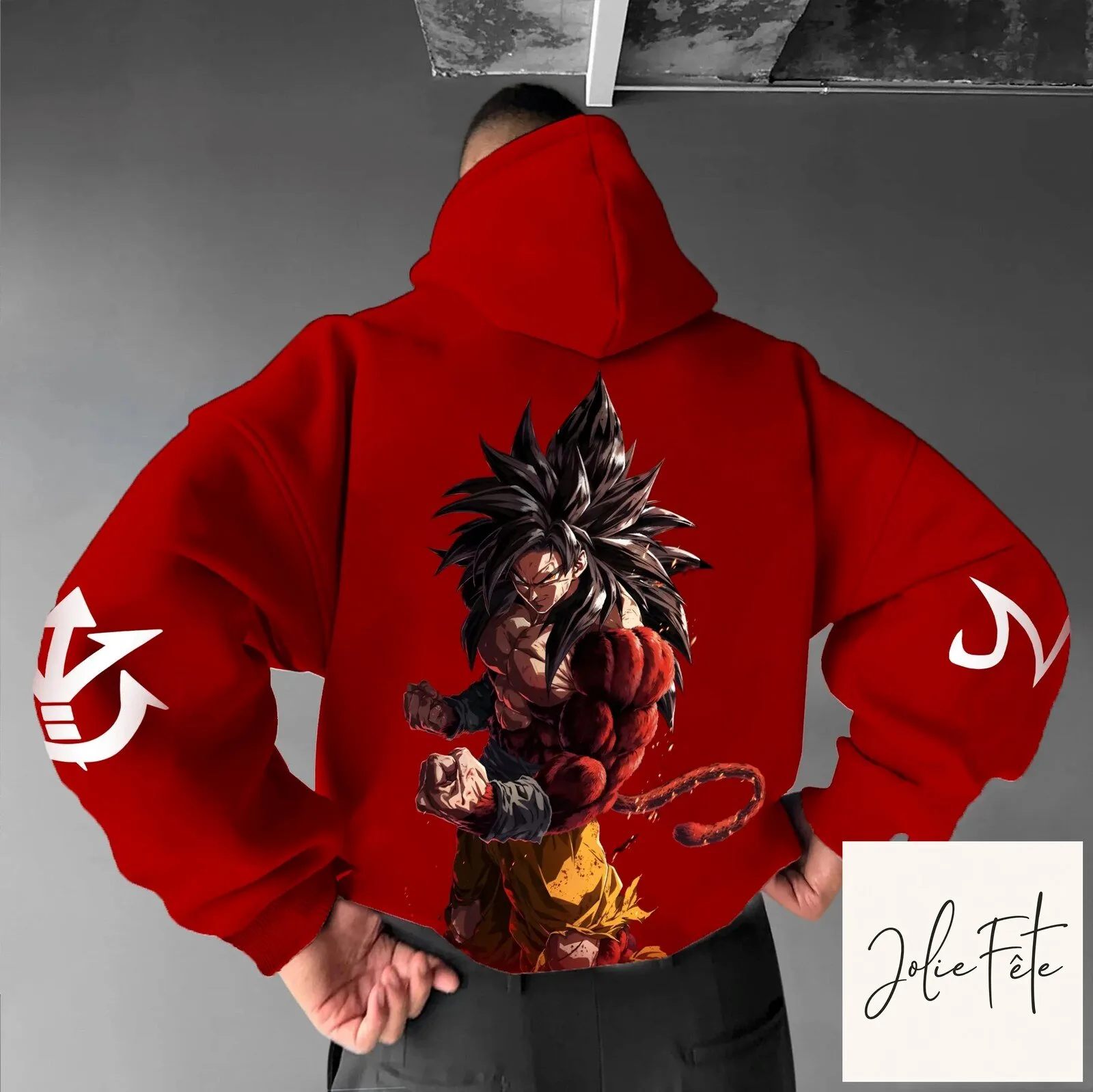 Dragon Ball Z Super Saiyan 4 Goku Anime Graphic Red Unisex Hoodie