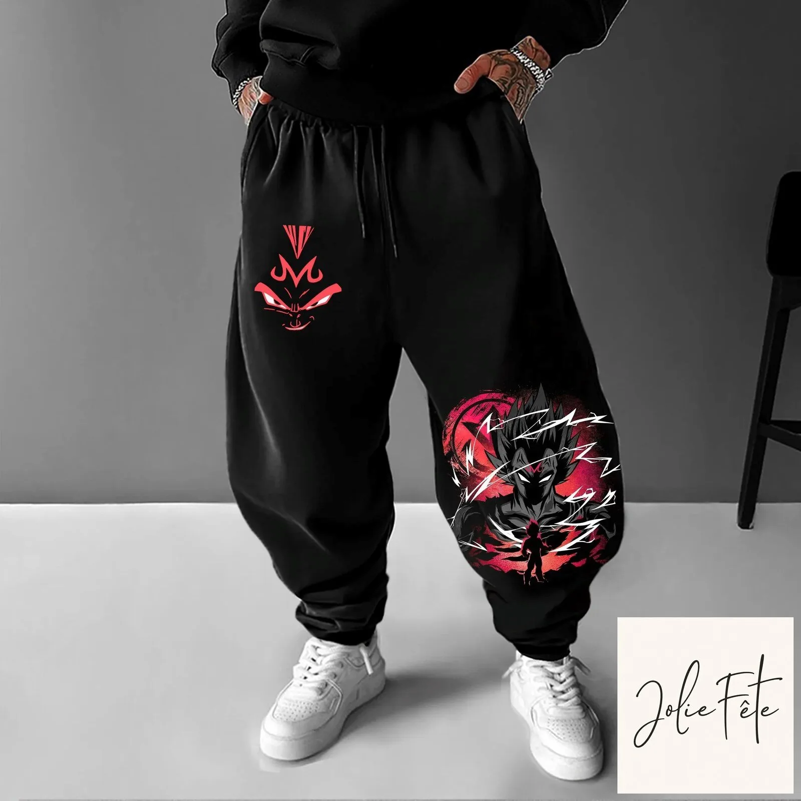Dragon Ball Z Vegeta Majin Symbol Goku Super Saiyan Black Sweatpants 1 Dragon Ball Z Vegeta Majin Symbol Goku Super Saiyan Black Sweatpants