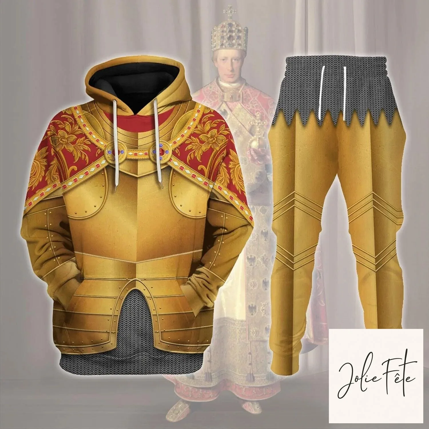 Holy Roman Emperor Knight Armor Suit Medieval Costume Hoodie