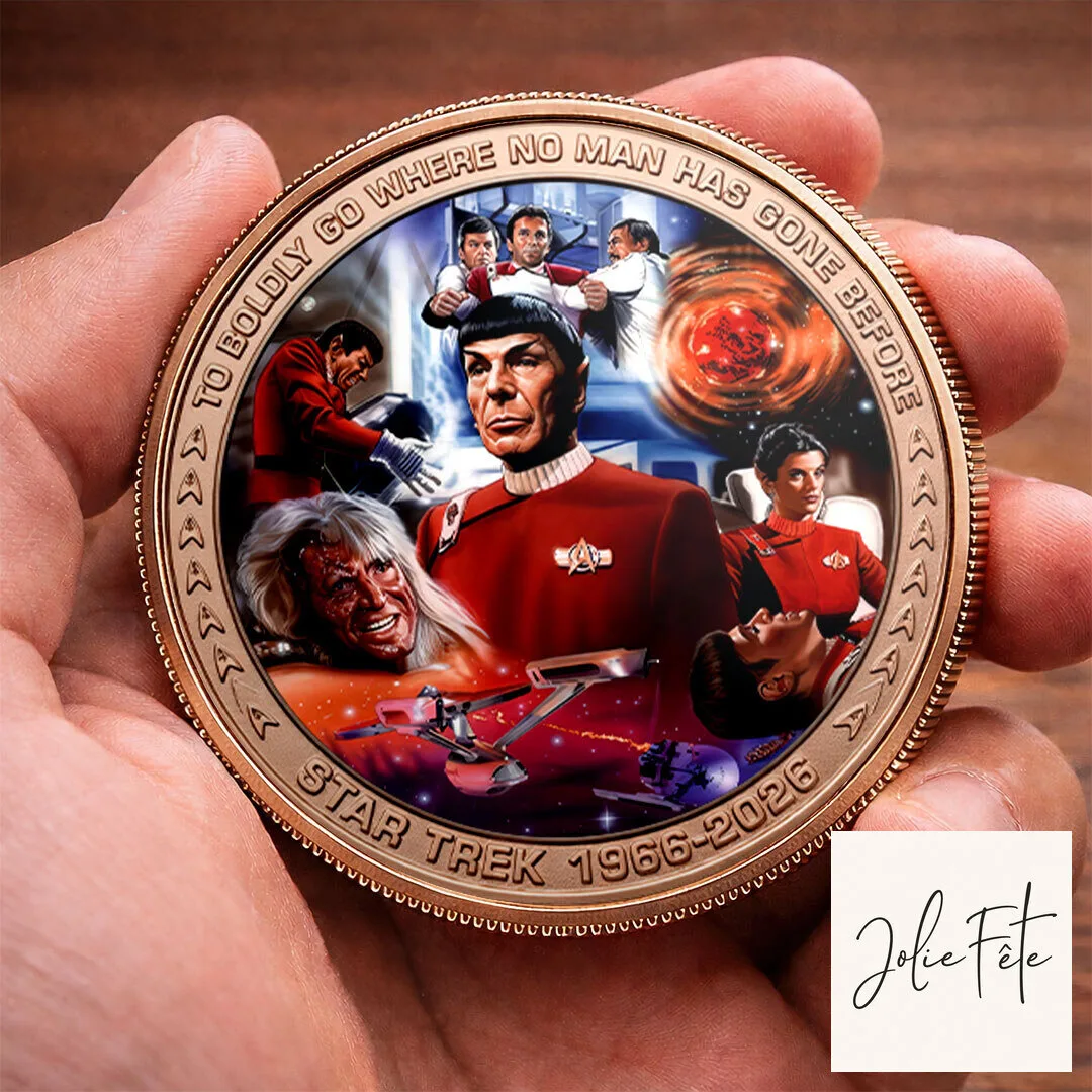 Star Trek 60th Anniversary Gold Plated Commemorative Coin 7 Star Trek 60th Anniversary Gold Plated Commemorative Coin