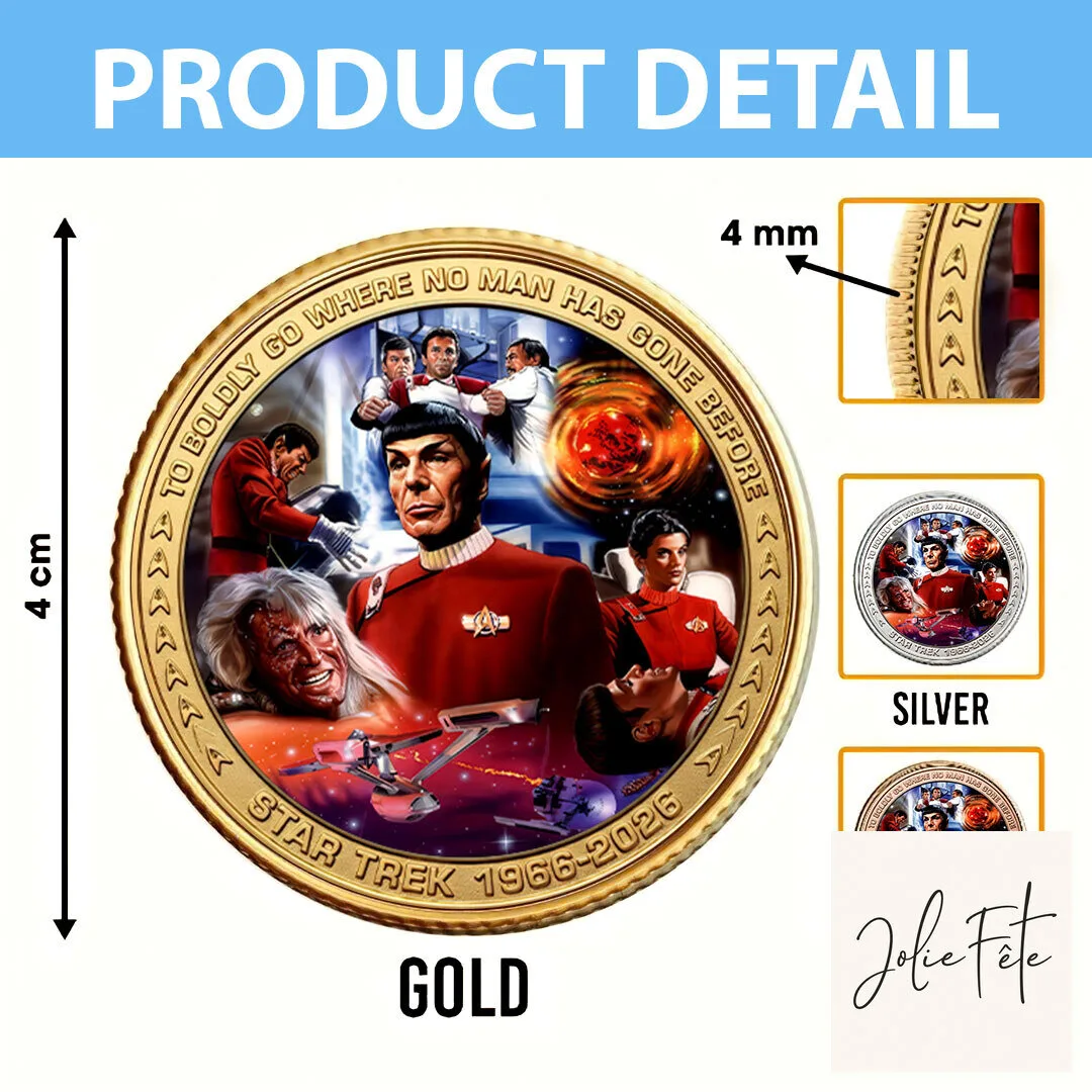 Star Trek 60th Anniversary Gold Plated Commemorative Coin 9 Star Trek 60th Anniversary Gold Plated Commemorative Coin