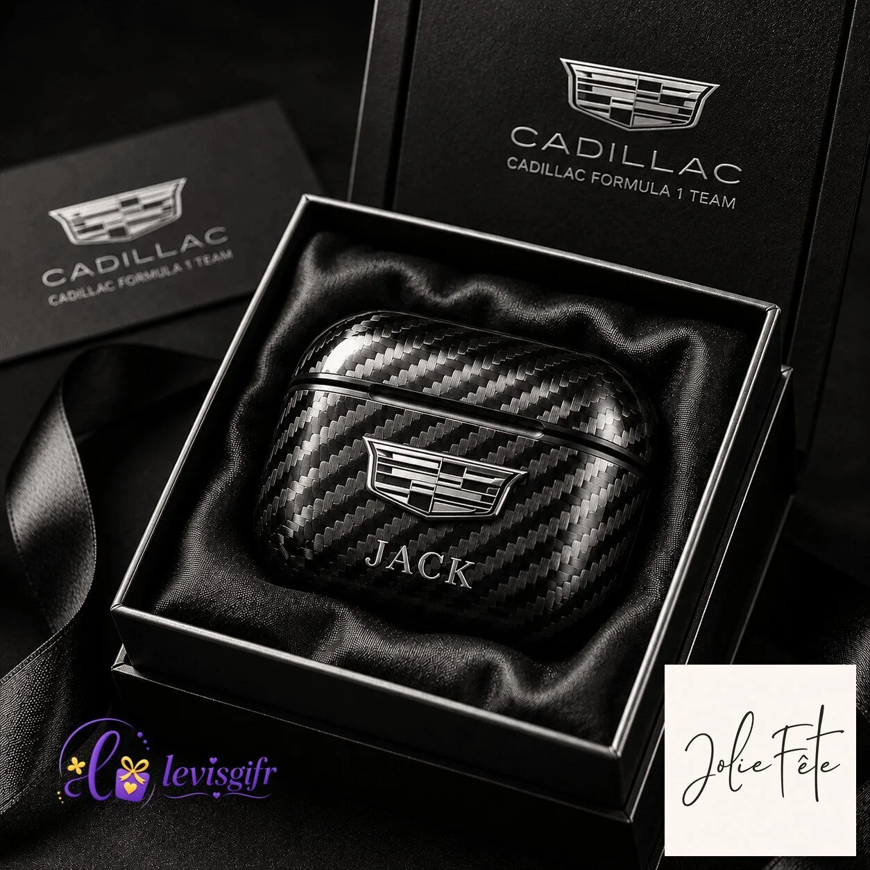 Cadillac Formula One Team Personalized Carbon Fiber AirPod Case