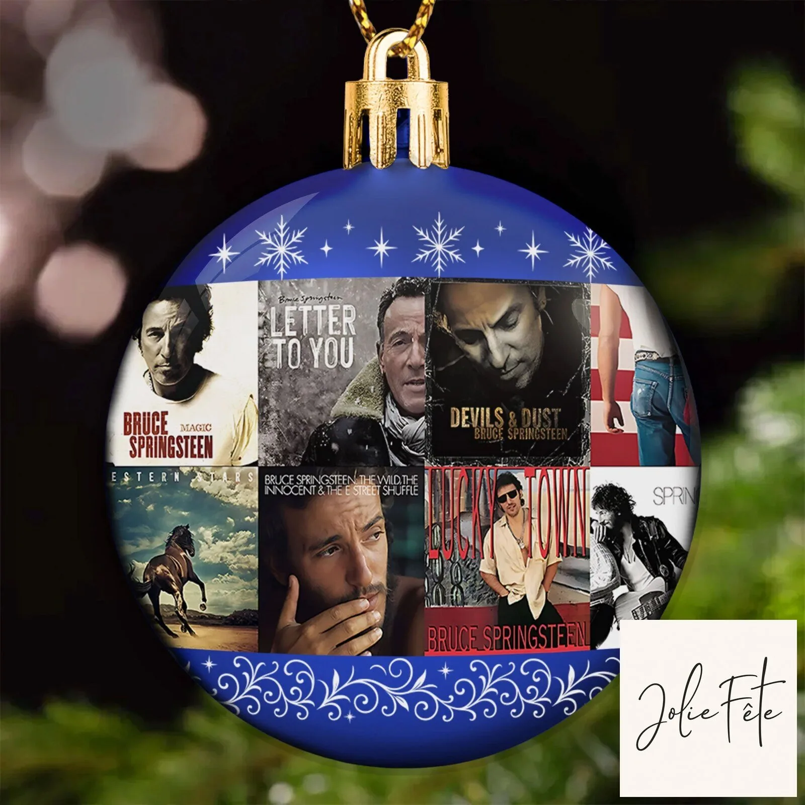 Bruce Springsteen Album Covers Christmas Ornament