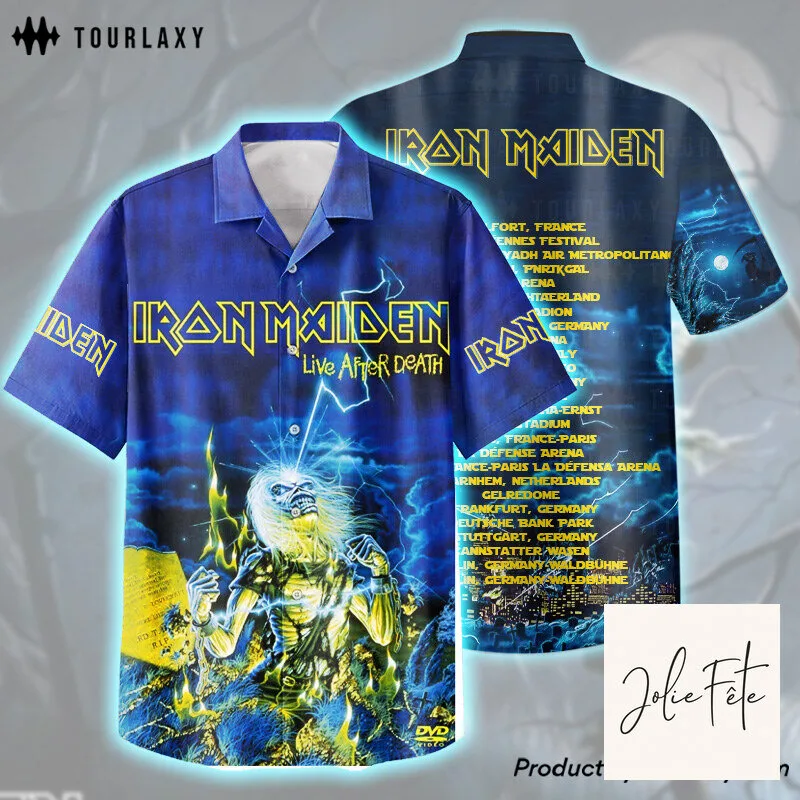 Hawaiian Shirt featuring Iron Maiden's Live After Death Album Artwork
