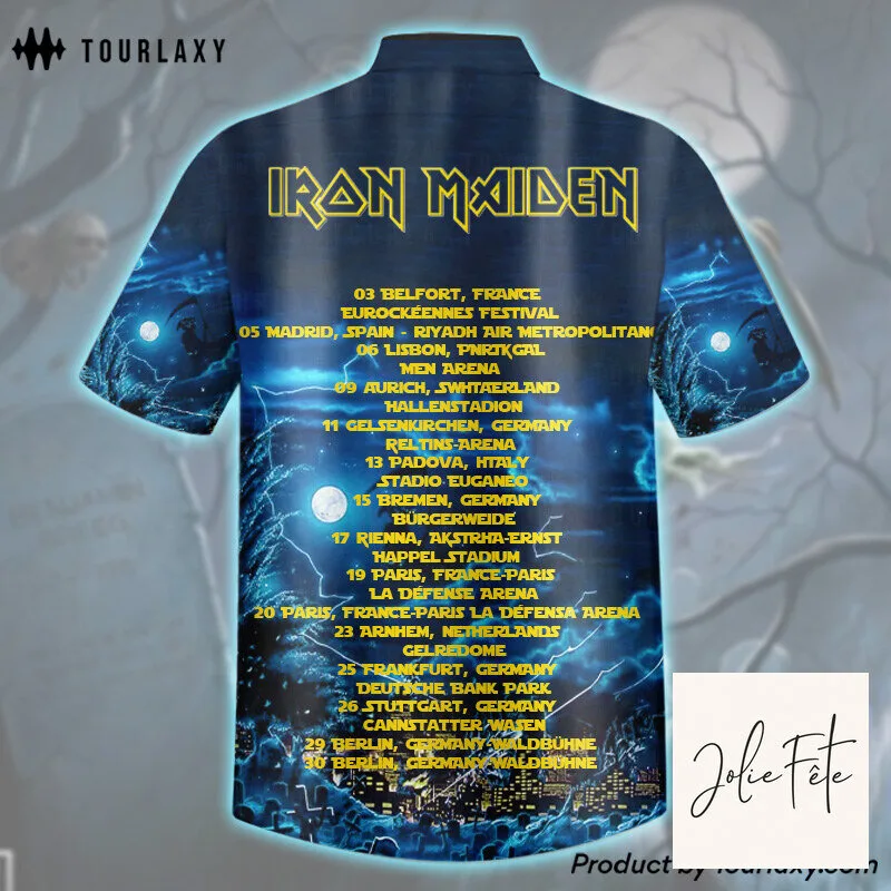 Hawaiian Shirt featuring Iron Maiden's Live After Death Album Artwork 9 Hawaiian Shirt featuring Iron Maiden