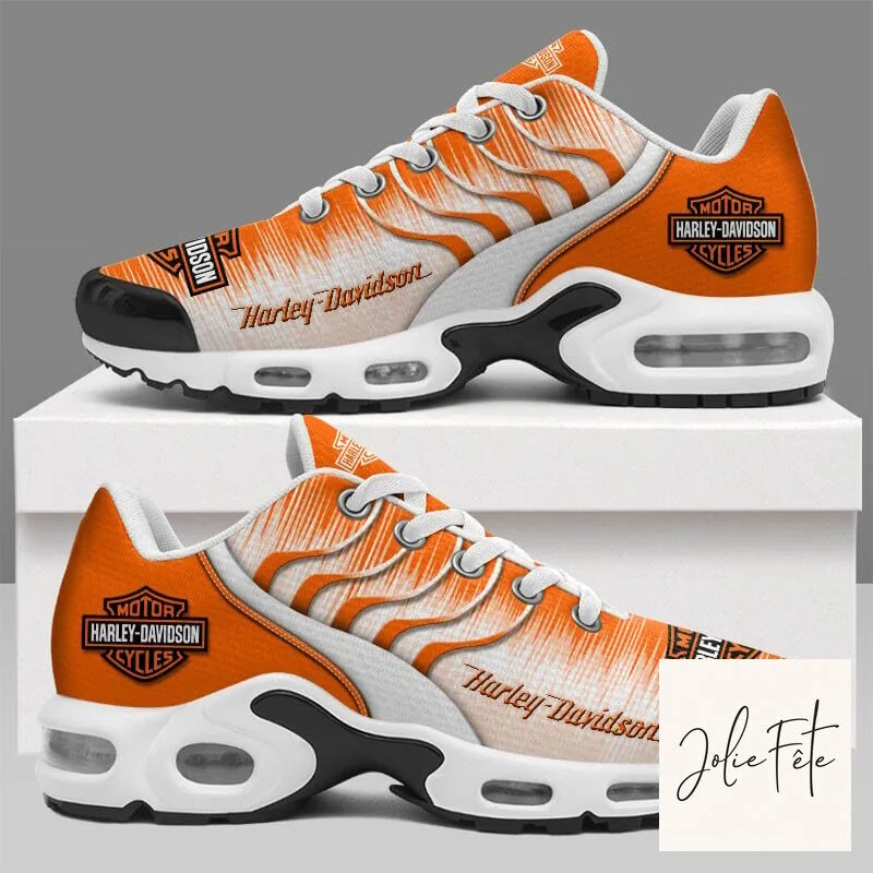 Harley-Davidson Motorcycle Company Orange Flame Air Cushion Sports Shoes