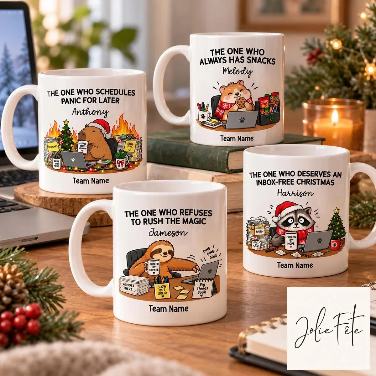 Personalized The One Who Schedules Panic For Later Capybara Christmas Mug 27 Personalized The One Who Schedules Panic For Later Capybara Christmas Mug