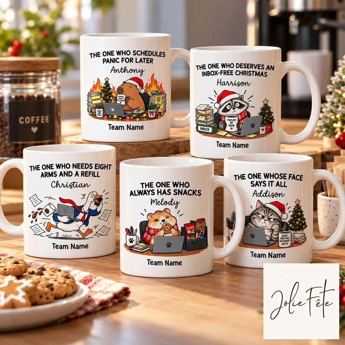 Personalized The One Who Schedules Panic For Later Capybara Christmas Mug 28 Personalized The One Who Schedules Panic For Later Capybara Christmas Mug