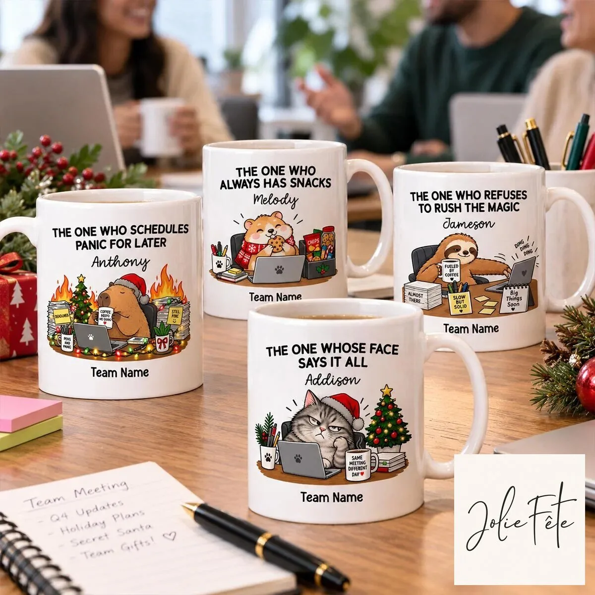 Personalized The One Who Schedules Panic For Later Capybara Christmas Mug 29 Personalized The One Who Schedules Panic For Later Capybara Christmas Mug