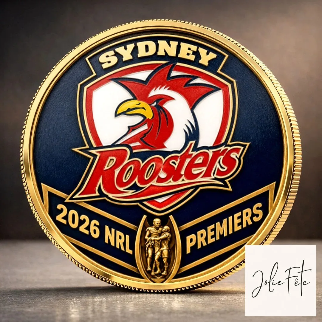 Sydney Roosters 2026 NRL Premiers Commemorative Gold Plated Coin