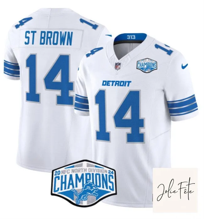 Detroit Lions 2024 NFC North Champions Jersey - Amon-Ra St. Brown