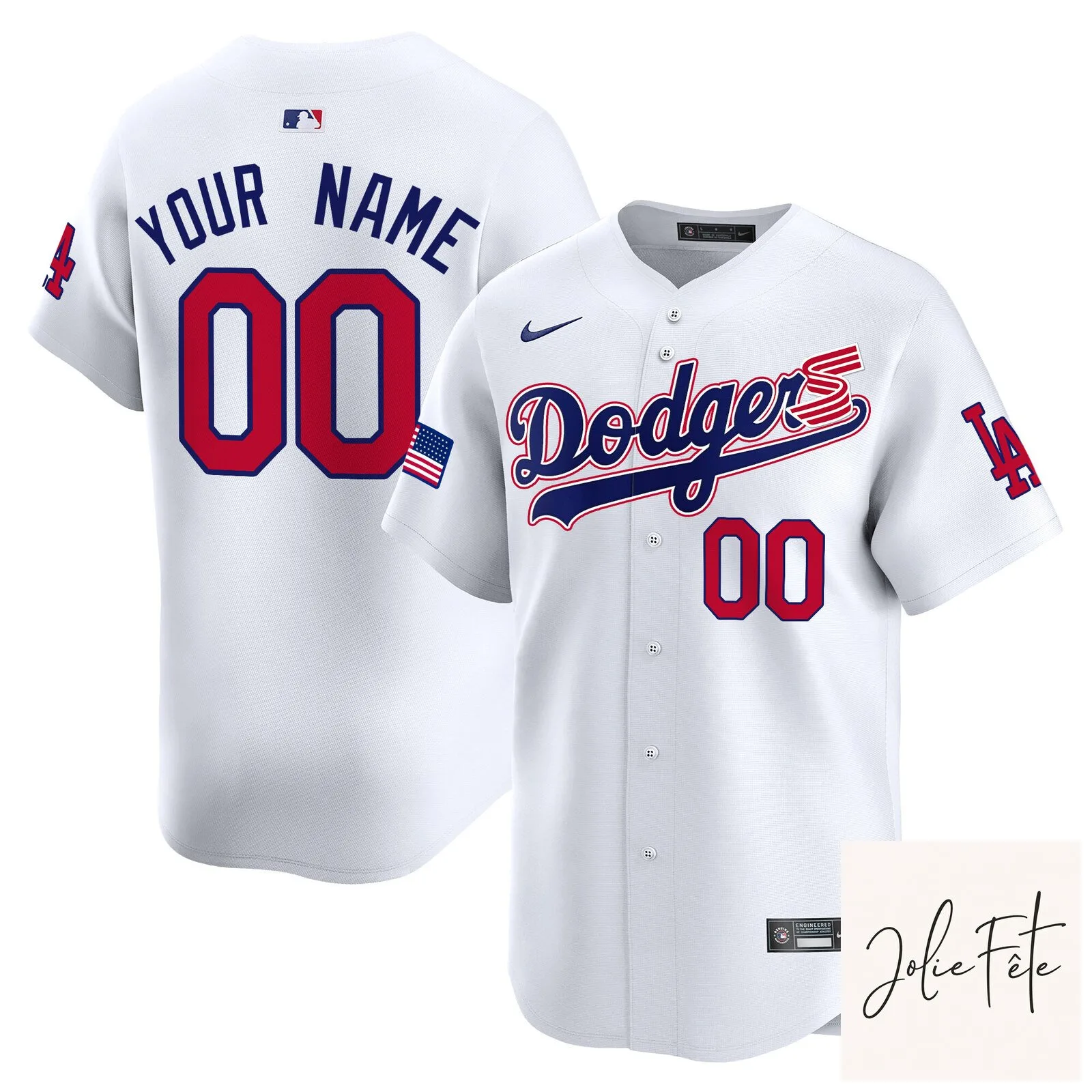 Los Angeles Dodgers Independence Day Custom Baseball Jersey