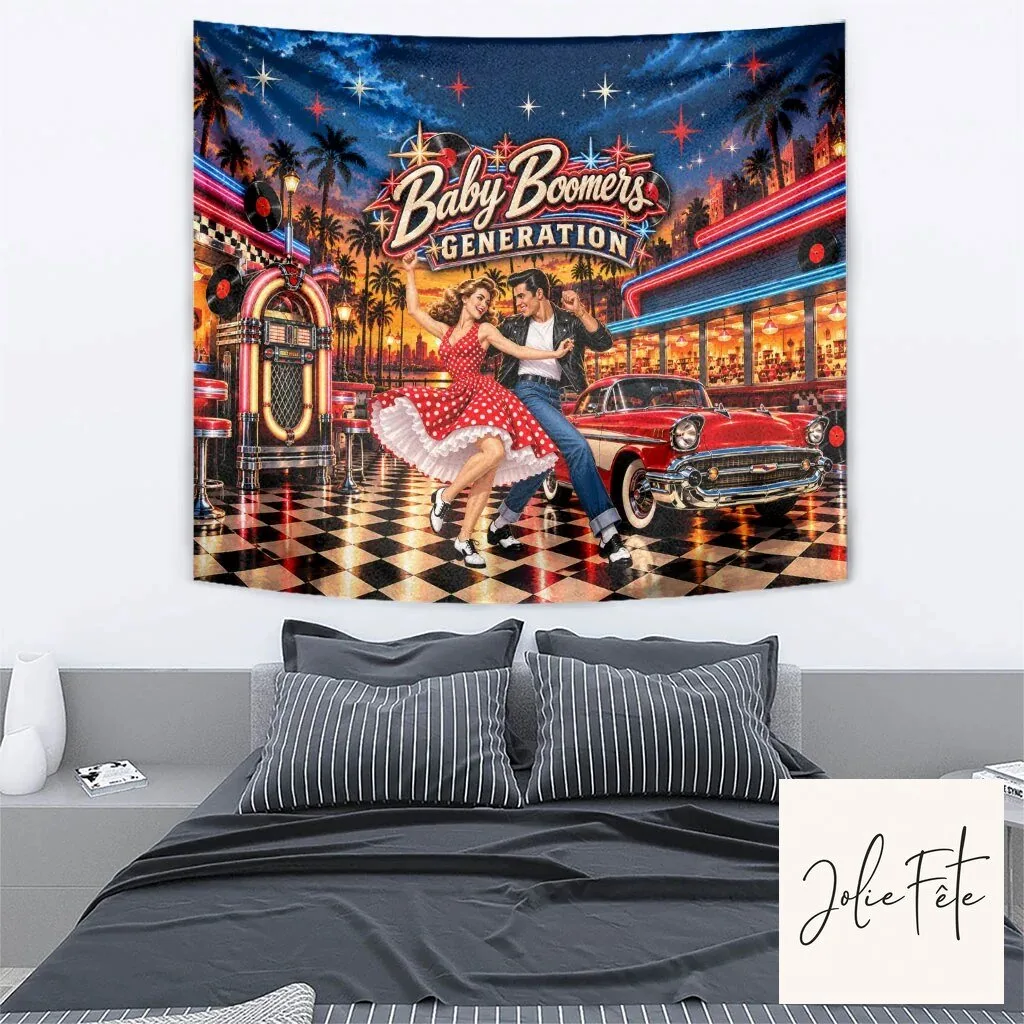 Baby Boomers Generation Vintage 1950s Retro Rock And Roll Nostalgia Wall Tapestry 11 Baby Boomers Generation Vintage 1950s Retro Rock And Roll Nostalgia Wall Tapestry