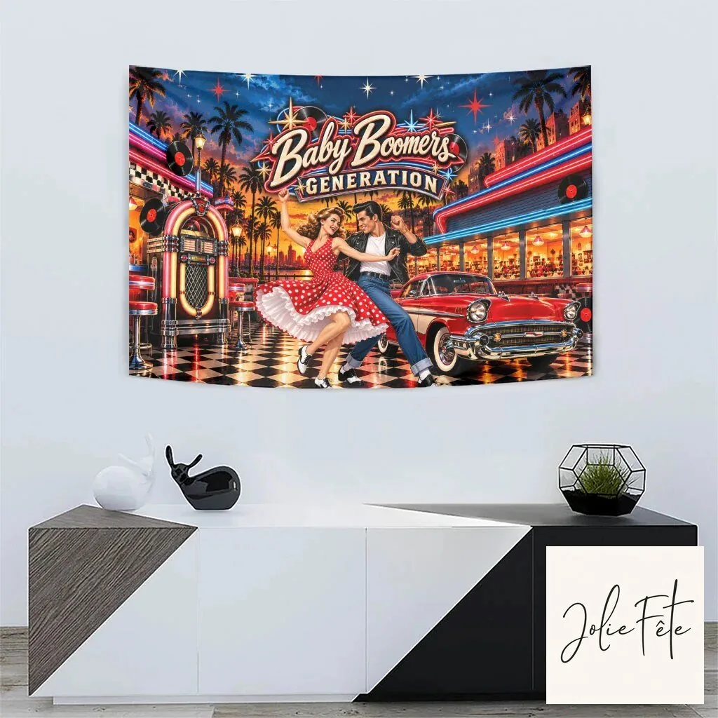 Baby Boomers Generation Vintage 1950s Retro Rock And Roll Nostalgia Wall Tapestry 12 Baby Boomers Generation Vintage 1950s Retro Rock And Roll Nostalgia Wall Tapestry