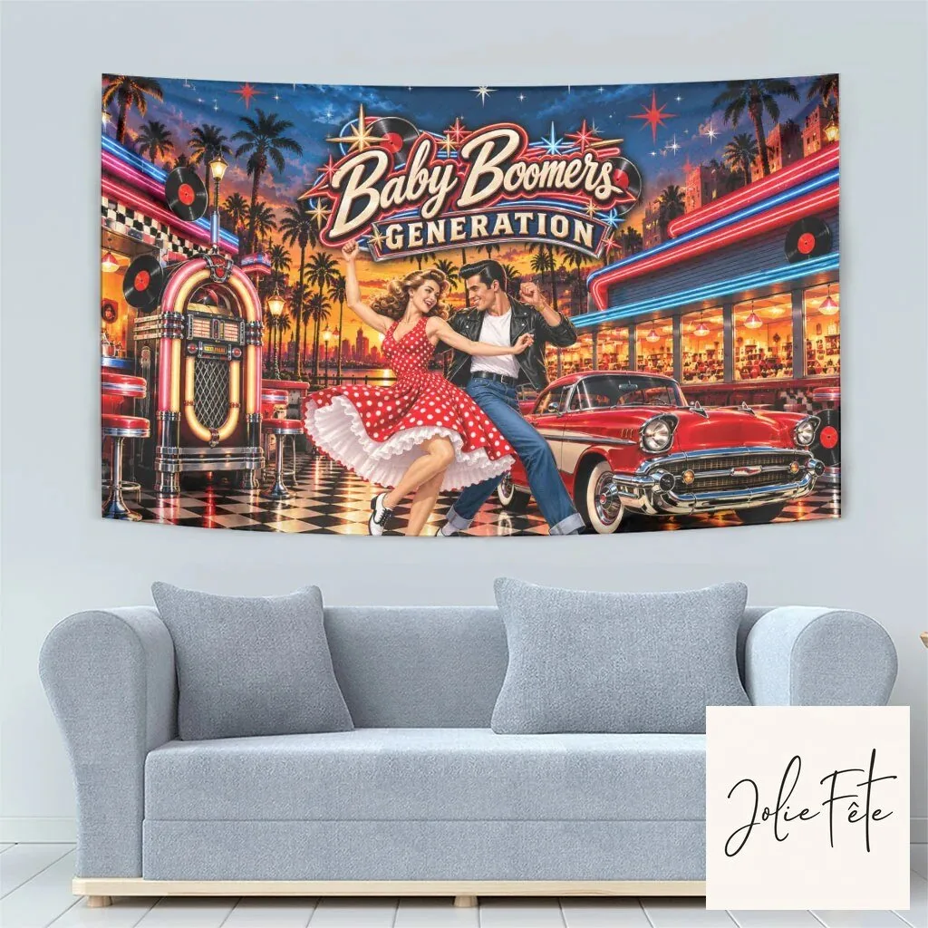 Baby Boomers Generation Vintage 1950s Retro Rock And Roll Nostalgia Wall Tapestry 13 Baby Boomers Generation Vintage 1950s Retro Rock And Roll Nostalgia Wall Tapestry