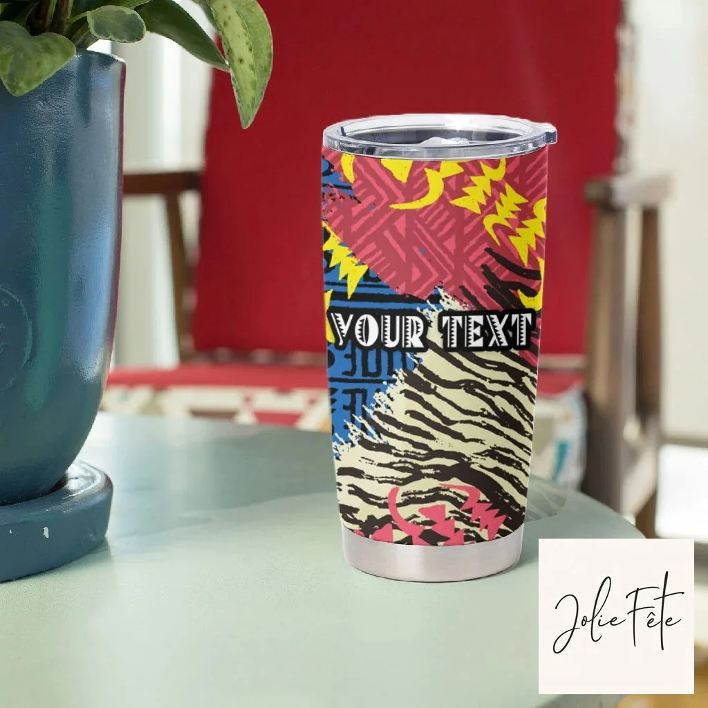 Personalized African 75th Birthday Tribal Pattern Tumbler Cup 12 Personalized African 75th Birthday Tribal Pattern Tumbler Cup
