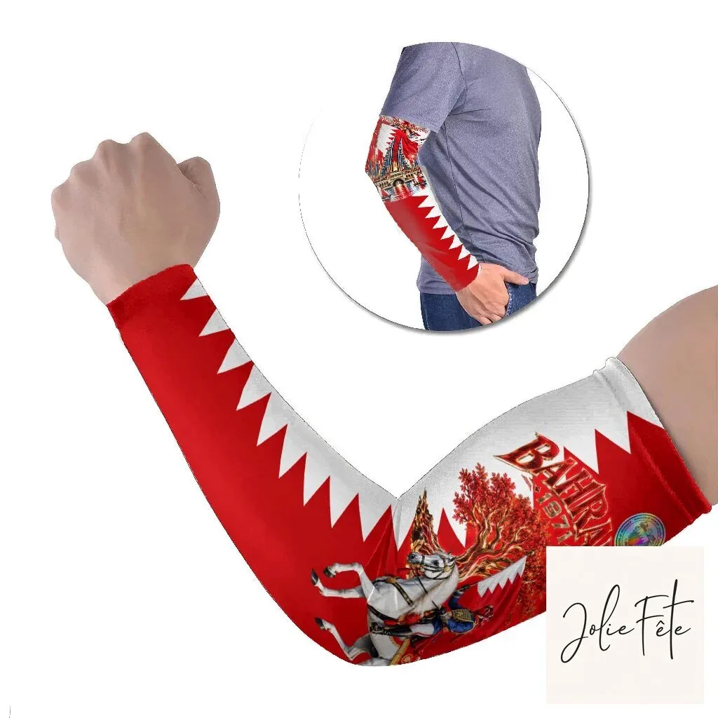 Bahrain National Day Flag Cultural Emblem Horse Knight Arm Sleeves