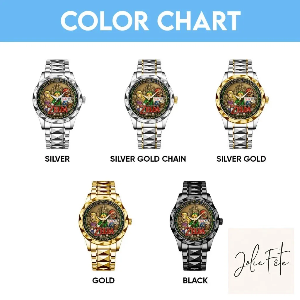 40th Anniversary Gold Quartz Watch for The Legend of Zelda 12 40th Anniversary Gold Quartz Watch for The Legend of Zelda